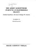 Tapa de Des armen Schoffthors "Warnung an hartherzige Frauen"