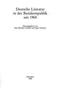 Tapa de Deutsche Literatur in der Bundesrepublik seit 1965