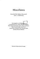 Tapa de Miscellanea