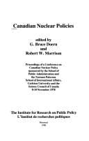 Tapa de Canadian nuclear policies