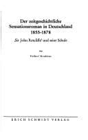 Tapa de Der zeitgeschichtliche Sensationsroman in Deutschland 1855-1878
