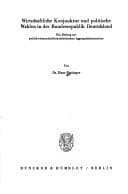 Tapa de Wirtschaftliche Konjunktur und politische Wahlen in der Bundesrepublik Deutschland
