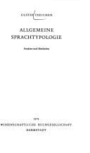 Tapa de Allgemeine Sprachtypologie