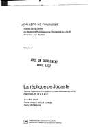 Tapa de La Réplique de Jocaste