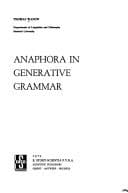 Tapa de Anaphora in generative grammar