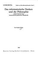 Tapa de Das reformatorische Denken und die Philosophie