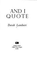 Tapa de And I quote