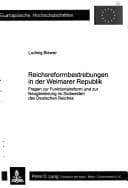 Tapa de Reichsreformbestrebungen in der Weimarer Republik