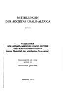 Tapa de Verzeichnis der ostostjakischen (Vach) Suffixe und Suffixkombinationen (unter Einschluss der wichtigsten Pronomina)