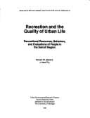 Tapa de Recreation and the quality of urban life