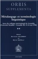 Tapa de Métalangage et terminologie linguistique