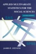 Tapa de Applied multivariate statistics for the social sciences