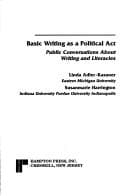 Tapa de Basic writing as a political act
