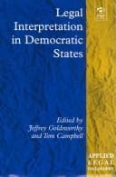 Tapa de Legal interpretation in democratic states