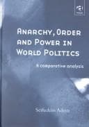 Tapa de Anarchy, order and power in world politics