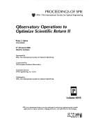 Tapa de Observatory operations to optimize scientific return II