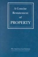Tapa de A concise restatement of property