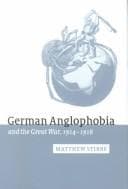 Tapa de German anglophobia and the Great War, 1914-1918