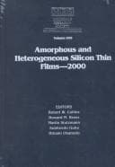 Tapa de Amorphous and heterogeneous silicon thin films--2000