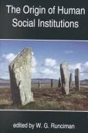 Tapa de Origin of Human Social Institutions