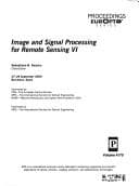 Tapa de Image and signal processing for remote sensing VI