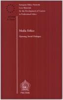 Tapa de Media ethics