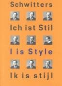 Tapa de Kurt Schwitters, I is style
