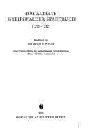 Tapa de Das älteste Greifswalder Stadtbuch (1291-1332)