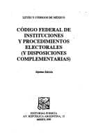 Tapa de Código federal de instituciones y procedimientos electorales