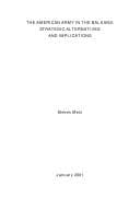 Tapa de The American Army in the Balkans