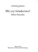 Tapa de Mit czy świadectwo?