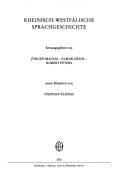 Tapa de Rheinisch-Westfälische Sprachgeschichte (Niederdeutsche Studien) (German Edition)