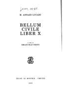 Tapa de M. Annaei Lucani Bellum civile liber 10
