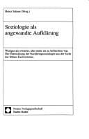 Tapa de Soziologie als angewandte Aufklärung