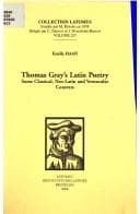 Tapa de Thomas Gray's Latin poetry