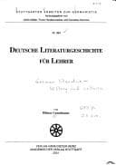 Tapa de Deutsche Literaturgeschichte für Lehrer