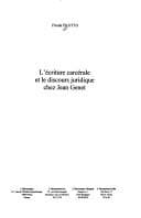 Tapa de L' écriture carcérale et le discours juridique chez Jean Genet