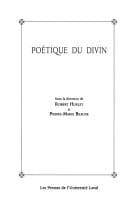 Tapa de Poétique du divin