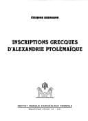Tapa de Inscriptions grecques d'Alexandrie ptolémaı̈que