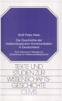 Tapa de Die Geschichte der meteorologischen Kommunikation in Deutschland