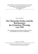 Tapa de Der Deutsche Orden und die Reichssteuer des Gemeinen Pfennigs von 1495