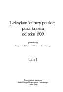 Tapa de Leksykon kultury polskiej poza krajem od roku 1939