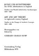 Tapa de Kunst und Kunsttheorie des XVIII. Jahrhunderts in England