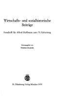 Tapa de Wirtschafts- und sozialhistorische Beiträge