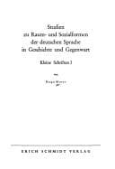 Tapa de Studien zu Raum- und Sozialformen der deutschen Sprache in Geschichte und Gegenwart