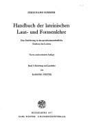 Tapa de Handbuch der lateinischen Laut- und Formenlehre