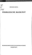 Tapa de Perikleische Baukunst