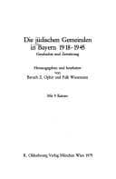 Tapa de Die Jüdischen Gemeinden in Bayern 1918-1945