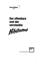 Tapa de Der offenbare und der versteckte Nihilismus