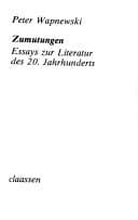 Tapa de Zumutungen